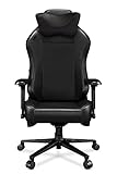 YUMISU 2054 Computerstuhl, 53x52cm, 88cm Rückenlehne, 150kg Belastbarkeit, für Gaming, Büroarbeit, Memory Foam, verstellbar, schwarz, Zertifiziert, stahlverstärkte Struk