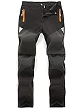 CHENXI Kinder Wanderhose mit abtrennbare Hosenbeine Schwarz 110