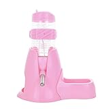 MOACC Hamster Trinkflasche mit der Napf Wasserflasche Gut für Kleintiere Nagen, Chinchilla, Kaninchen, Ratten, Frettchen, 80ml, R