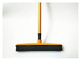 Besen und Kehrschaufel Set Langer Push Gummi Besen Borsts Kehrmaschine Rakelkratzer Kostenloser Borste Besen for Haustier Katze Hund Haar Teppich Hartholzfenster Kehrschaufel Set ( Color : Yellow )