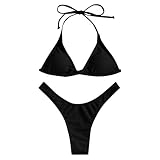 Vexiangni Damen Badeanzug Gepolstert Bikini Set Blume Bikini Oberteil High Waist Wickel Bikinihose Tiefer V Ausschnitt Bademode Sportlich Zweiteiliger Strandbikini Sw