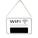 WiFi Wandschild Free Wi-Fi Türschild Free WiFi Deko Free Wi-Fi Hängeschild Holz WiFi Passwort Zeichen Hängen zum Aufhängen, Wandschild, für den Innenbereich, Türöffnung Café, Hotel und Bar Dek