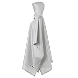 TOMSHOO Regenjacken Regenponcho Regenmantel Wasserdicht Unisex Camping Zelt Campingdecke Tarp Zeltplane, 3-in-1 Multifunktionaler Regencape für die Jagd Camping, Wandern, Radfahren G