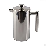 French Press Kaffeebereiter, Doppelwandige Isolierte Kaffeekanne Aus Edelstahl Mit 3 Ebenen, Tragbare Karaffe Kaffeepresse/Kanne,Spülmaschinenfest, Teekocher Für Zu Hause Camping ( Size : 16X17cm )