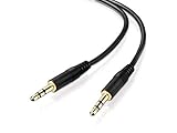 adaptare 10001 Stereo-Aux-Kabel 2-mal 3,5-mm-Stecker Klinke vergoldet Ultraslim-Design, 1,00m, schw