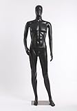 Eurotondisplay männliche Schaufensterpuppe schwarz MC-1Black beweglich matt schwarz Schaufensterpuppen Mannequin Black M