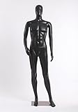 Eurotondisplay männliche Schaufensterpuppe schwarz MC-1Black beweglich matt schwarz Schaufensterpuppen Mannequin Black M