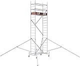 ALTEC Rollfix® 1.0 600-S | 6m AH | Rollen (Ø125mm) | Standardtraverse | Dreieckausleger | Made in Germany | TÜV&GS | belastbar 200kg/m² | Alu Arbeitsgerüst | Baugerüst | Fahrgerü