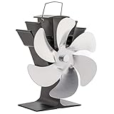 ALKM Holz herd fan wärme versorgt Holz Herd Fan Schwarz Kamin 6 Klinge Wärme Versorgt Herd Fan Log Holz Brenner Eco freundliche Leise Lüfter Hause Effiziente Wärme Verteilung