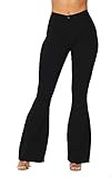 SOHO GLAM Damen Jeanshose, hohe Taille, Denim-Jeans (S-XL) - Schwarz - Groß