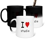 I Heart studio I Love HeartPfp Magic Mug 325ml Coffee Tea Funny Novelty Magic Mug Ceramic White Great Gift Idea Meme Cup