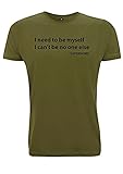 Supersonic Lyrics T-Shirt I Need to Be Myself Can't Be No One Else Liam Noel Gallagher 90er Jahre Song, armee-grün, XL