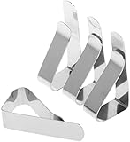 BOTRIBAS Tischdeckenklammer 4 Stück Tischtuchklammer aus Edelstahl Tischabdeckungsklemmen,Tischdeckenhalter Tischtuch Clips für Picknicks, Partys, H