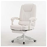 ZYF Gamingstuhl Bürostuhl Computerstuhl Ergonomischer Bürostuhl, Höhenverstellbarer Drehstuhl Robust Stabil Und Langlebig, (Color : White)