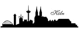 Samunshi® Wandtattoo Köln Skyline in 5 Größen und 19 Farben (120x36cm schwarz)