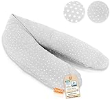JOYFILL® Stillkissen Mikroperlen 190cm I Schwangerschaftskissen - Made in Germany I Ideal zum Schlafen & Stillen Dank Flüsterleiser & Bequemer Füllung I Stillkissen XXL
