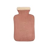 Wärmflasche/Bettflasche 100 0ml Elch Winter Warmwasserflaschen Taschen mit dickem PVC Liner und gemütlicher Flauschiger Plüsch-Faux-Fellbezug for Handfüße Bauchbeine warm Wärmflaschen (Color : 2)