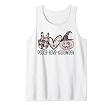 Peace Love Halloween Lustig Lila Gruseliger Kürbis Gothic Tank Top