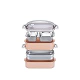CHENCfanh Brotdose 304 Edelstahl isolierte Lunchbox, Doppelschicht Dreifach 1l Quadrat-Lunchboxen, dichtliche Lunch-Lunch-Container-Schul- und Erwachsenenbüro (einschließlich Geschirr)