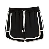 Weite Sommerhose Damen Lang Plissee Arbeitsshorts Casual Multi Pockets Sommer Baggy Atmungsaktiv Hosen Strandhose Baumwolle Leinen Strand Shorts Haremshose Kurz Pyjamahose Sommer Sport Kurze H