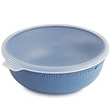 Rotho Tresa Schüssel Deckel, lebensmittelechter Kunststoff (PP) BPA-frei, blau/transparent, 1.02l, 18.2