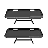 Zueyen 2 Pieces Screen Top Shelf, TV Top-Regal, Cable Box Shelf for Wall Mounted TV, Mount on Desktop Computer Monitor to Hold Cable Boxes, Media Boxes, Game Console (Größe: 30 * 12.5 cm)