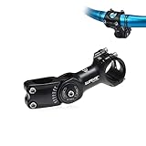 Lenker Vorbauten MTB, 31.8mm Fahrrad Vorbauten Riser, Fahrrad Lenker Extender für Ebike, MTB Lenker Vorbau Verstellbar Verlängerung, Vorbau Aluminium Legierung Gabelschaft Extender 0~60 Grad, Schw