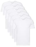 Hugo Boss Herren T-Shirts Business Shirts V-Neck 50325389 6er Pack, Farbe:Weiß;Größe:XL;Artikel:-100 W