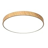 MYXE LED Deckenleuchte Nordic holzkornfarbe einfache Flache Platte licht modern Eisen kunstraum Schlafzimmer bündig montieren fixe kreative runde gänge Balkon deckenleuchte weiß licht (Size : 30cm)