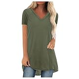 Pulli Damen Oversize sexy Tshirts Damen blusen top Damen Shirt rückenfrei Pulli Damen sexy Coole Shirts Damen Pullover Damen grün Baumwolle musselin Damen one Shoulder Shirt D