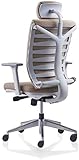 LIUBINGER Drehbarer Bürostuhl High Back Mesh-Büro-Schreibtisch-Stuhl, Ergonomischer Bürostuhl, Computer-Arbeitsstuhl Verstellbare Kopfstütze/Nackenstütze, Home O