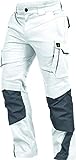Leib Wächter Flex-Line Workwear Bundhose Arbeitshose mit Spandex (weiß/grau, 52)