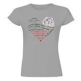 Tiger to My Daughter Love T-Shirts kurzem Arm Damen Tshirt Rundhalsausschnitt T Shirt Damen Laufshirt Top Gray S
