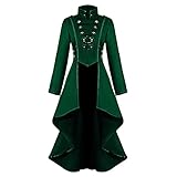 SHIZUANYUE Maxi Kleider Damen Gothic Steampunk Langarm Mittelalter Kleid Mit Kapuze Kleid Elegant Retro Abendkleider Cosplay Kostüm Halloween Costume Karneval Kostüm Party Fasching Fasnacht C