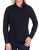 VERO MODA Damen Jeanshemd VMMaria Shirt in Denim-Optik 10209106 Black M