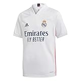 Real Madrid C.F. Real Madrid T-Shirt, Saison 2020/21, offizielle Ausrüstung, für Kinder, FQ7486, Weiß, 15/16 J