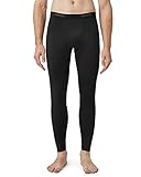 LAPASA Herren Innenfleece Thermo Unterhose, Thermohosen 2er Pack Funktionsunterwäsche Warm Thermoflux M10, L, Schwarz (Warm, 2 Pack)