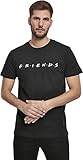 MERCHCODE Herren Friends Logo T-Shirt, Black, XL