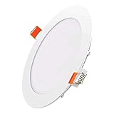 GYZLZZB Round Flush Mounted LED-Decken Ligh Daylight Oberflächenplatte Wandleuchte for Esszimmer Küche Schlafzimmer[Energieklasse A]Licht IP44 Montage Beleuchtung Wohnzimmer Flur Büro Kü