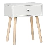 zlw-shop nachtschrank Moderne Massive Holzschubladen Nachttische Einfache Ablage Schreibtisch Retro Einfaches Bett Tisch Schreibtisch Praktische Nachttisch Betttisch nachttische (Color : White White)