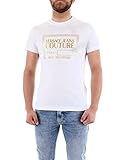 Versace Jeans Couture T-Shirt für Herren, Weiß, 71GAHT27CJ00T G03 (003+948), Weiß, S