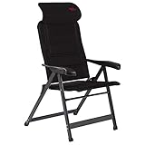 Crespo Gartenstuhl AP 235 Air Deluxe Compact Camping Liege Stuhl Klappstuhl Alu schw