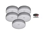 5er SET Rauchmelder 10 Jahres Batterie – Stummschaltfunktion – VdS Zertifiziert & Q-Siegel mit EASY Magnetbefestigung