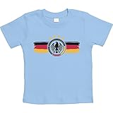 Deutschland Trikot Baby Adler Fanartikel Unisex Baby T-Shirt Gr. 66-93 24M Hellb