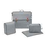 Maxi-Cosi Modern Bag, Praktische Wickeltasche mit Vielen Extras, Thermobox, Wickelunterlage, Thermobox, Kulturtasche, Baby-Tasche, Windel-Tasche, Essential Grey (grau)
