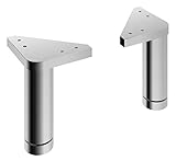 Pelipal - ZUBE 08 - Fuß-Set in Chrom - passt zu Allen Beischränken - Set besteht aus 2 Füßen, Kunststoff verchromt, 10