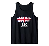 Cool Vintage United Kingdom Flag Fashion Tee Shirts, UK Flag Tank Top