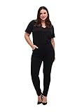Zizzi Damen Große Größen Slim Fit Hose mit Stretch Schwarz Gr 60