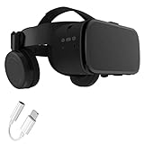 VR 3D Brille, Virtual Reality Brille Headset Handy für 3D Film und Spiele, für iPhone 13/12/11/X/8/7, Samsung S20/S10/Note10, Xiaomi, Huawei usw.(Color:black)