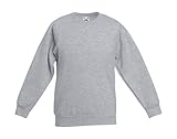 Fruit of the Loom - Kinder Sweatshirt 'Kids Set-in Sweat' 164,Heather Grey